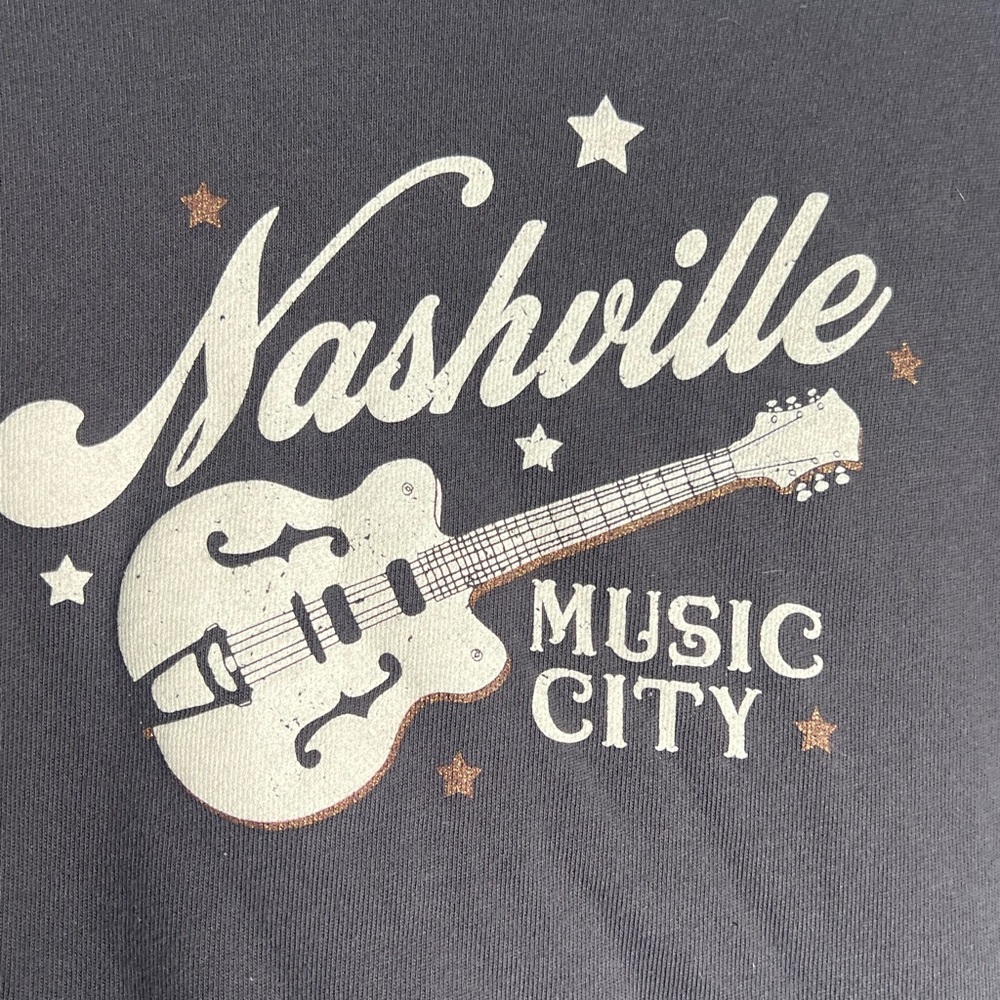 Altar'd State Nashville Western Brown Cropped Crewneck Size Medium - Picture 2 of 8